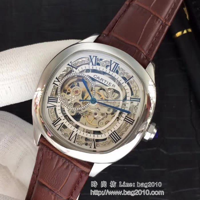 CARTIER卡地亞 精緻鏤空 全自動機械男士腕表 WSS2355